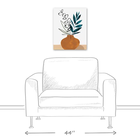 Teal Branches 16" x 20" Canvas Wall Art